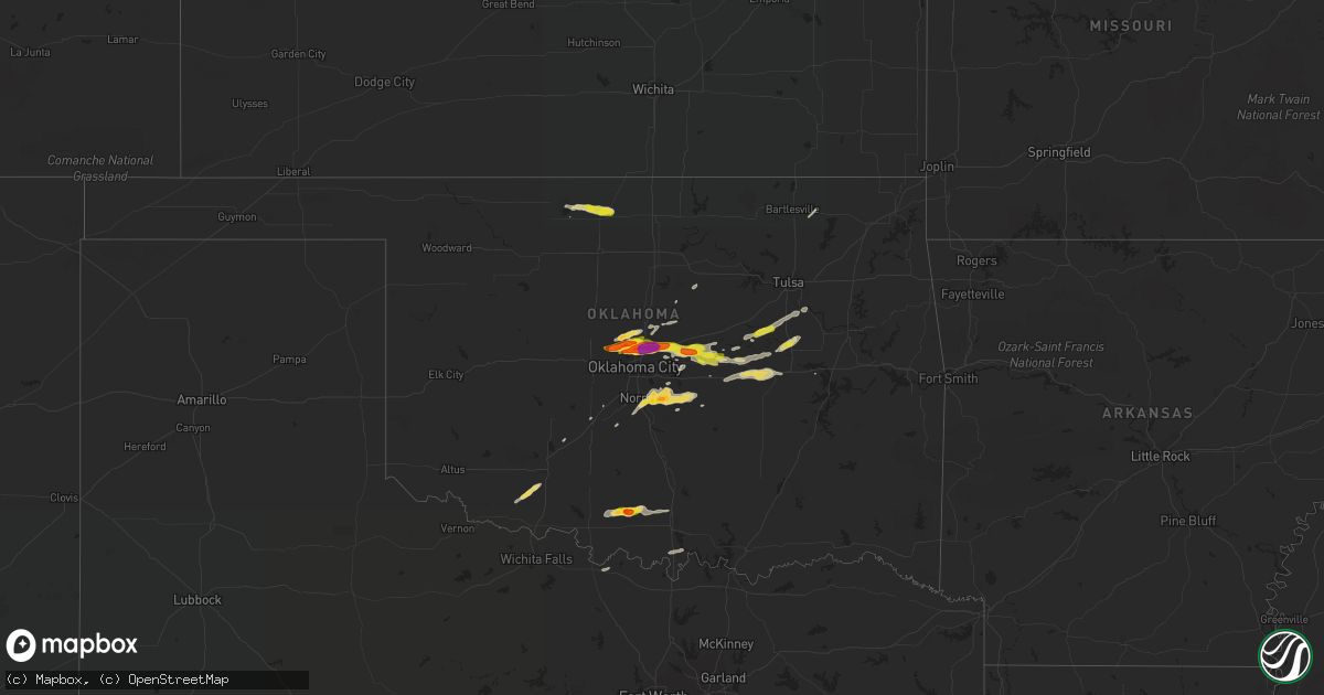 Hail map on March 23, 2019