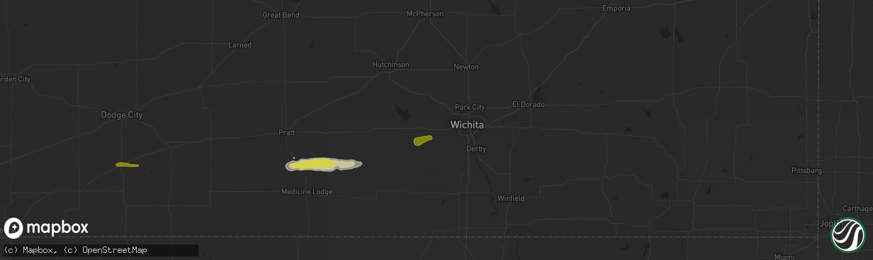 Hail map in Goddard, KS on March 23, 2020