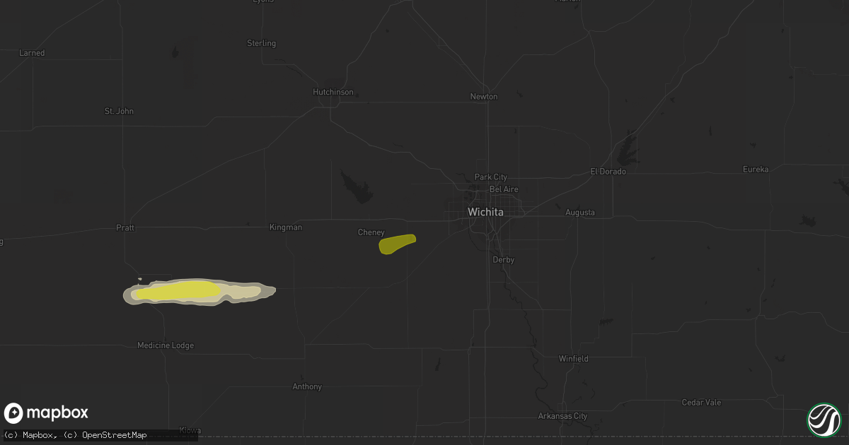 Hail map in Goddard, KS on March 23, 2020