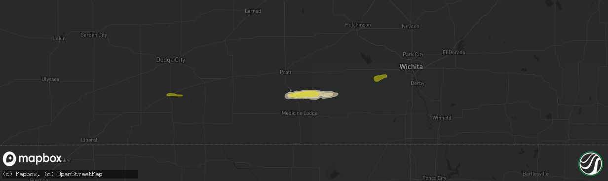 Hail map in Isabel, KS on March 23, 2020