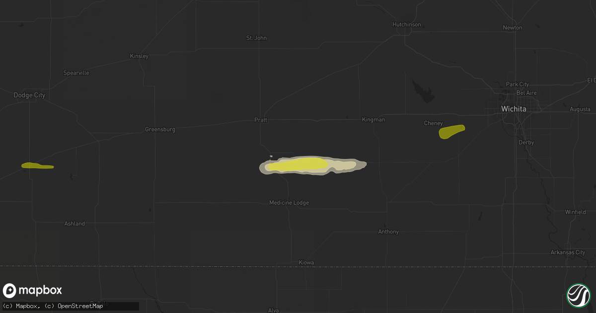 Hail map in Isabel, KS on March 23, 2020