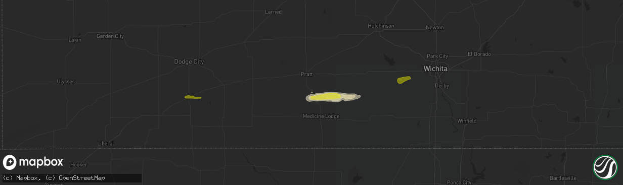 Hail map in Sawyer, KS on March 23, 2020