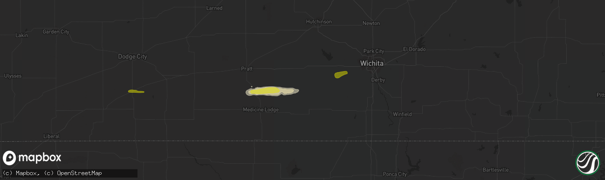 Hail map in Spivey, KS on March 23, 2020