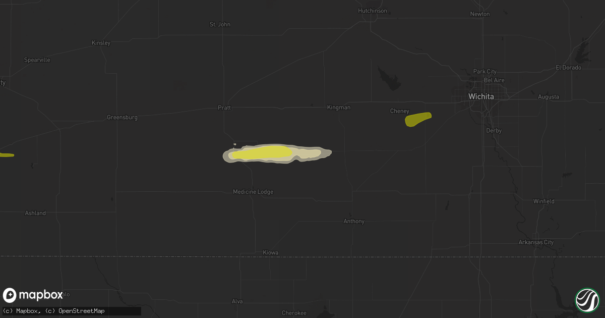 Hail map in Zenda, KS on March 23, 2020
