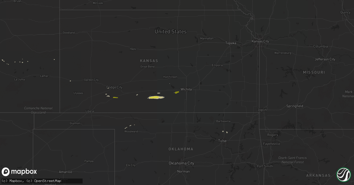 Hail map on March 23, 2020