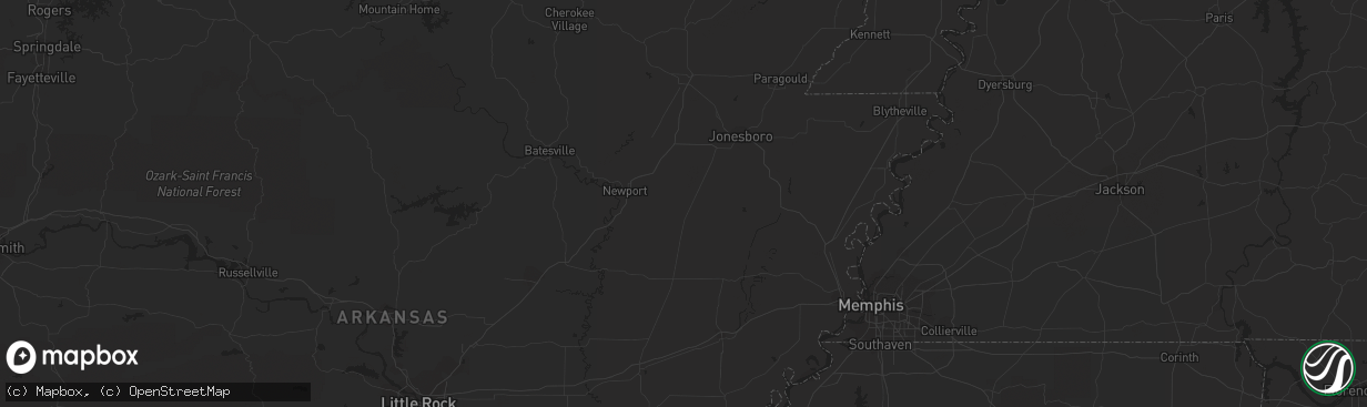 Hail map in Abbeville, LA on March 23, 2021