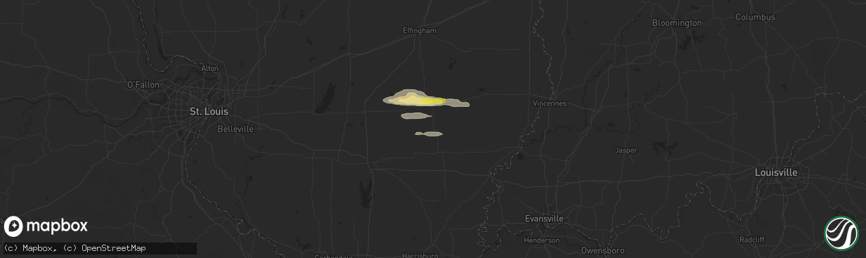 Hail map in Cisne, IL on March 23, 2023