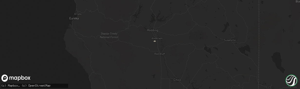 Hail map in Cottonwood, CA on March 23, 2024