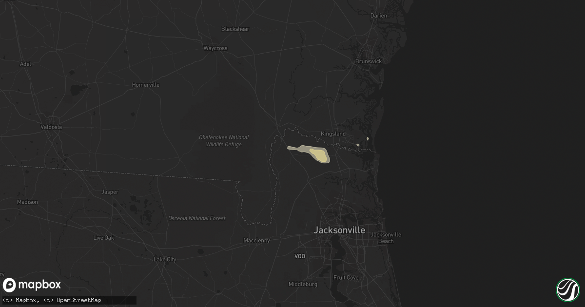 Hail map in Hilliard, FL on March 23, 2024