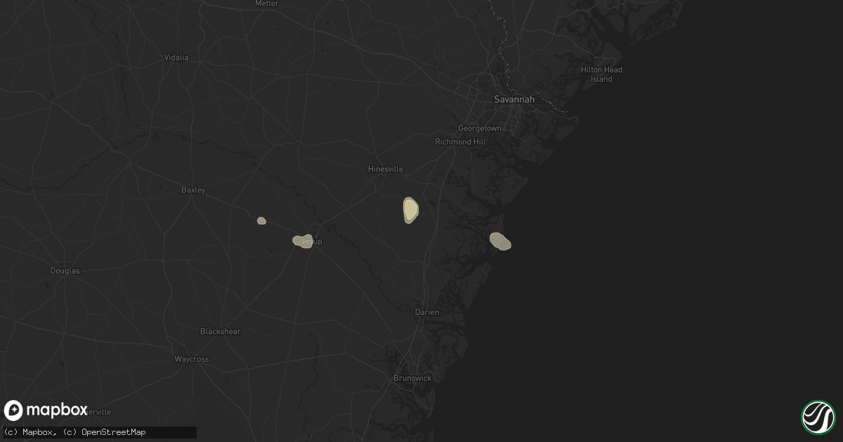 Hail map in Riceboro, GA on March 23, 2024