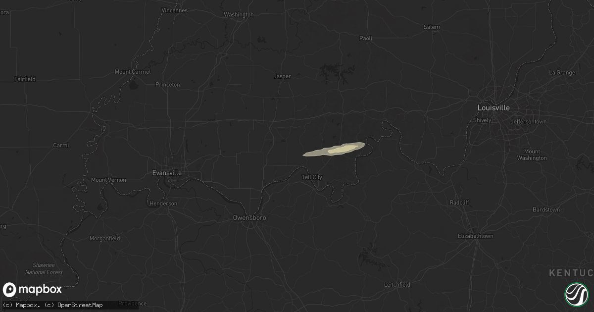 Hail map in Evanston, IN on March 23, 2025
