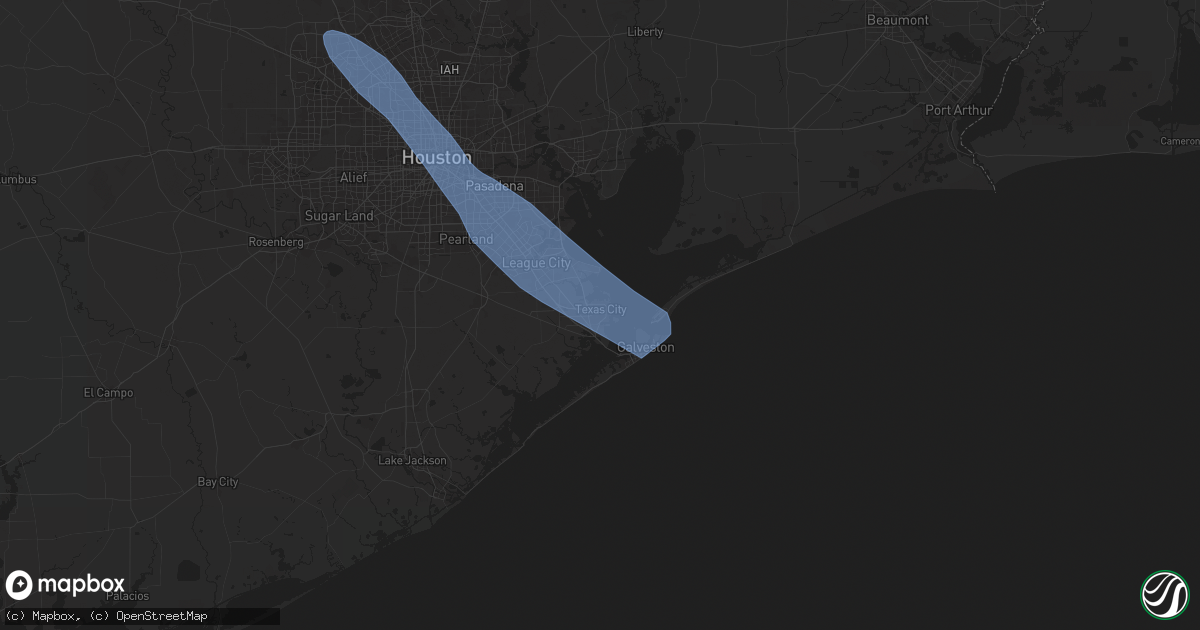 Hail map in Texas City, TX on March 23, 2025