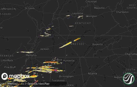 Hail map preview on 03-23-2025