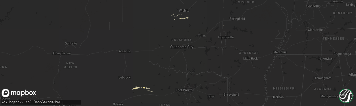 Hail map in Kansas on March 24, 2011