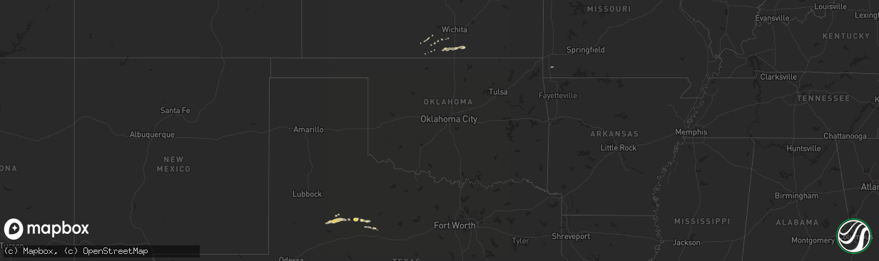Hail map on March 24, 2011