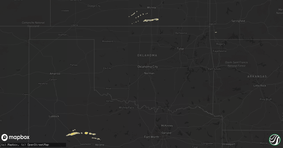 Hail map on March 24, 2011