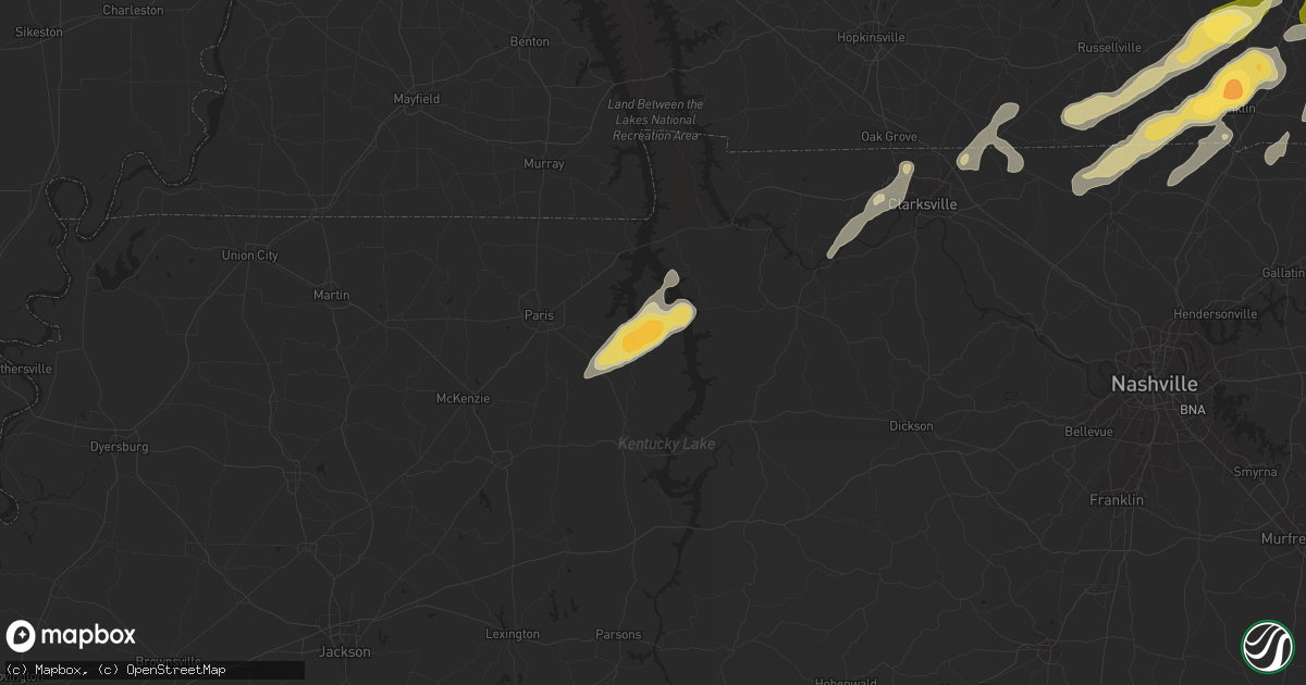 Hail map in Big Sandy, TN on March 24, 2013
