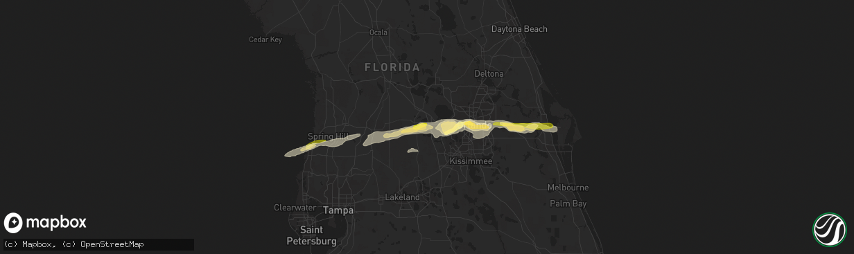 Hail map in Clermont, FL on March 24, 2013