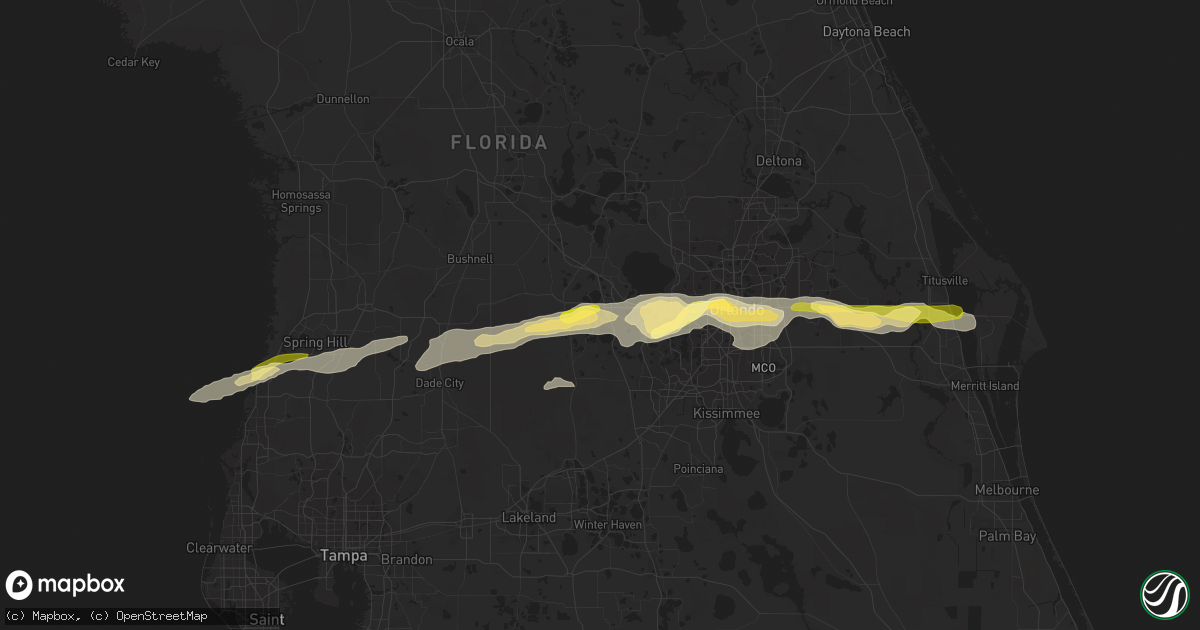 Hail map in Clermont, FL on March 24, 2013