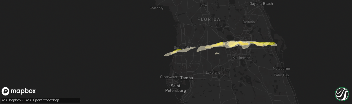 Hail map in Hudson, FL on March 24, 2013