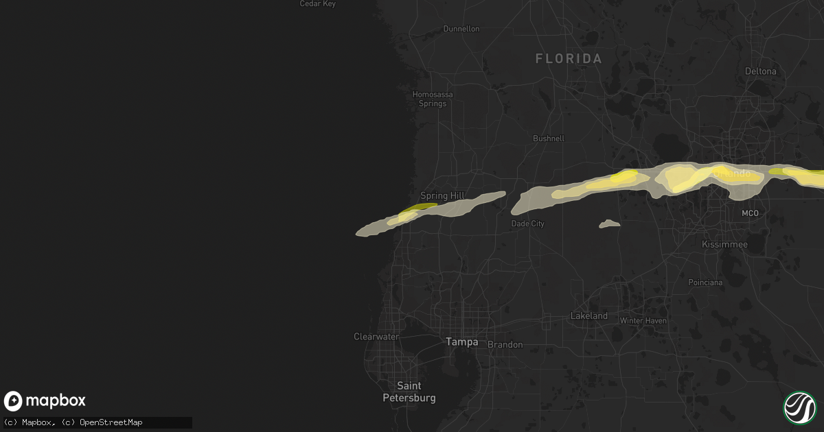 Hail map in Hudson, FL on March 24, 2013