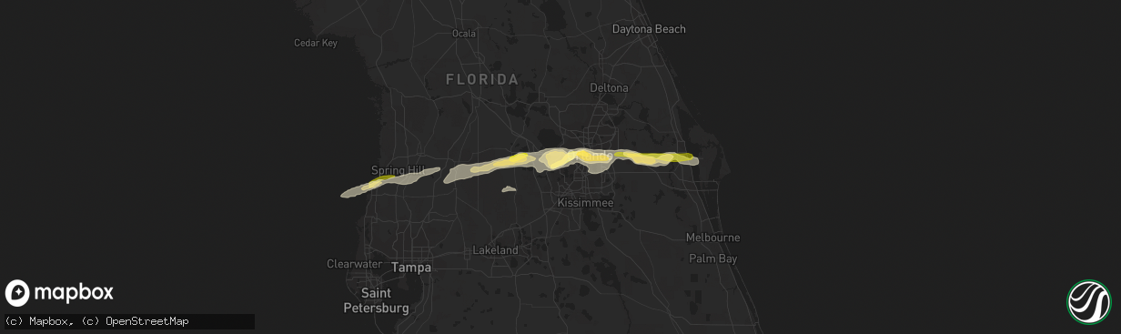 Hail map in Windermere, FL on March 24, 2013