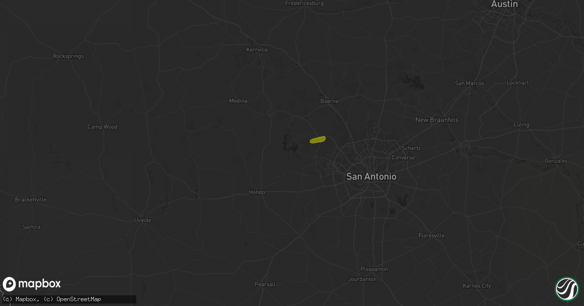 Hail map in Mico, TX on March 24, 2014
