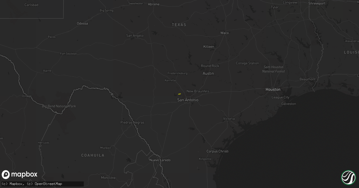 Hail map on March 24, 2014