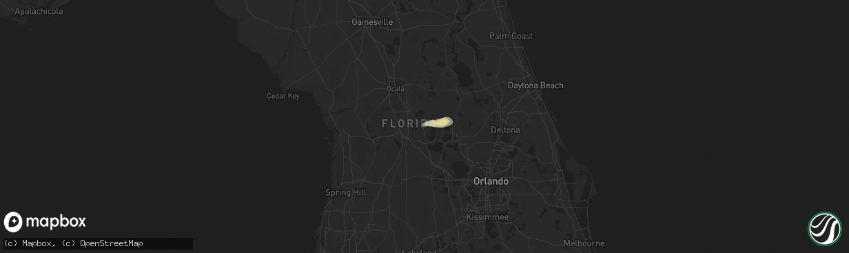 Hail map in Lady Lake, FL on March 24, 2016