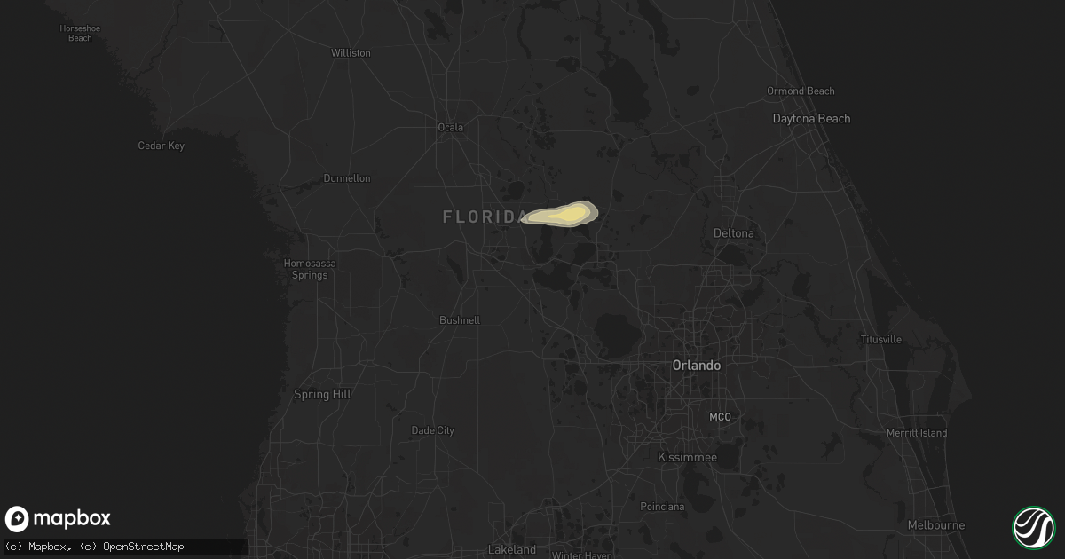 Hail map in Leesburg, FL on March 24, 2016
