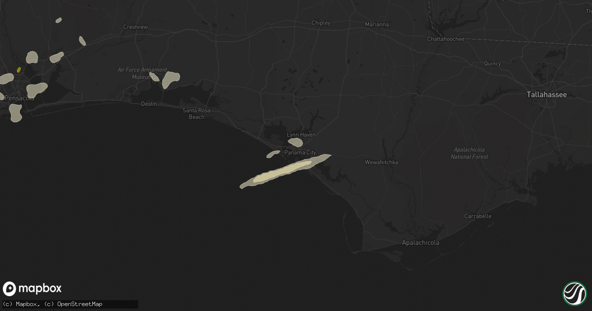 Hail map in Panama City, FL on March 24, 2016