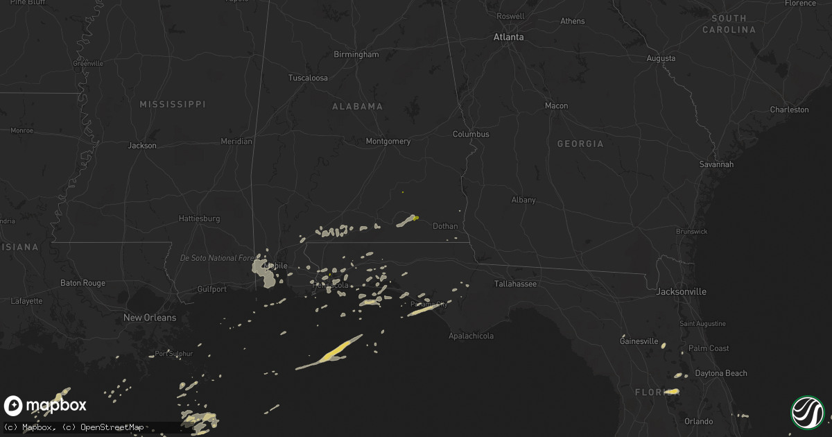 Hail map on March 24, 2016