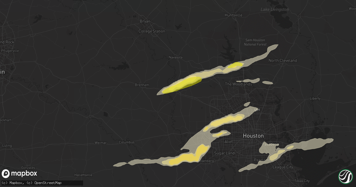 Hail map in Hempstead, TX on March 24, 2017