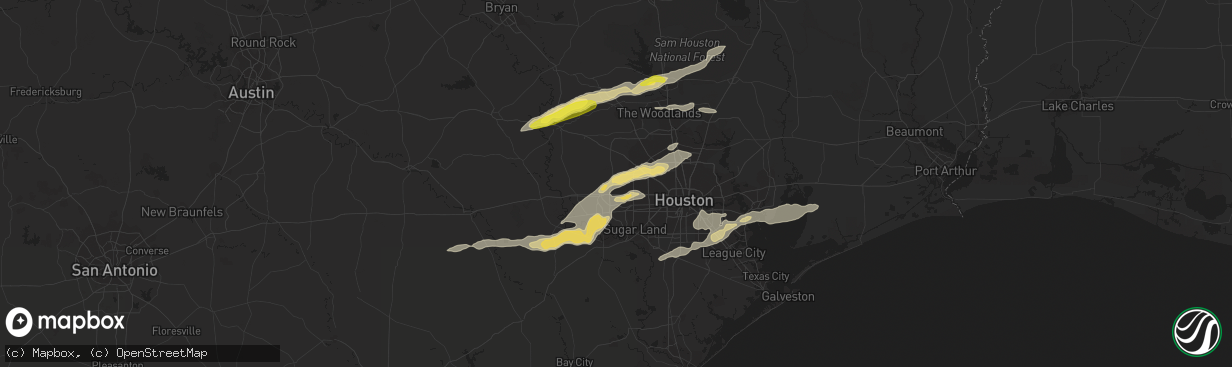 Hail map in Katy, TX on March 24, 2017