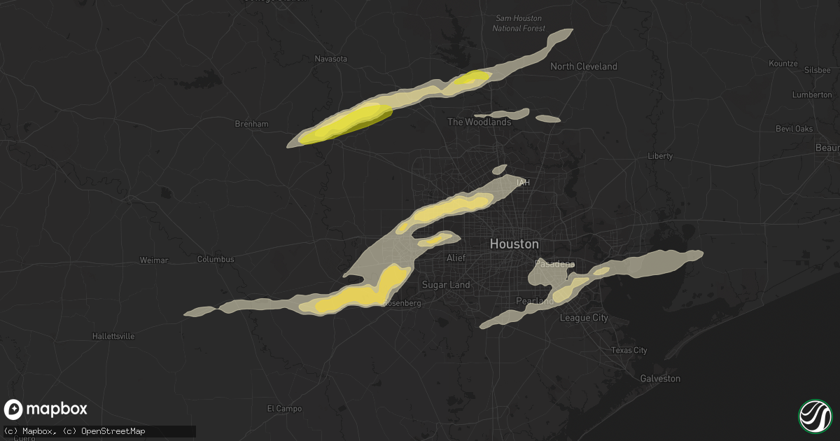 Hail map in Katy, TX on March 24, 2017