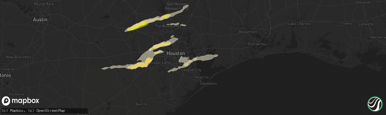 Hail map in La Porte, TX on March 24, 2017