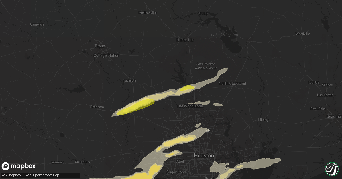 Hail map in Montgomery, TX on March 24, 2017