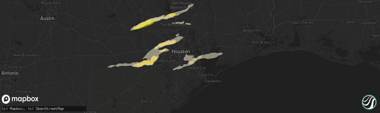 Hail map in Pasadena, TX on March 24, 2017