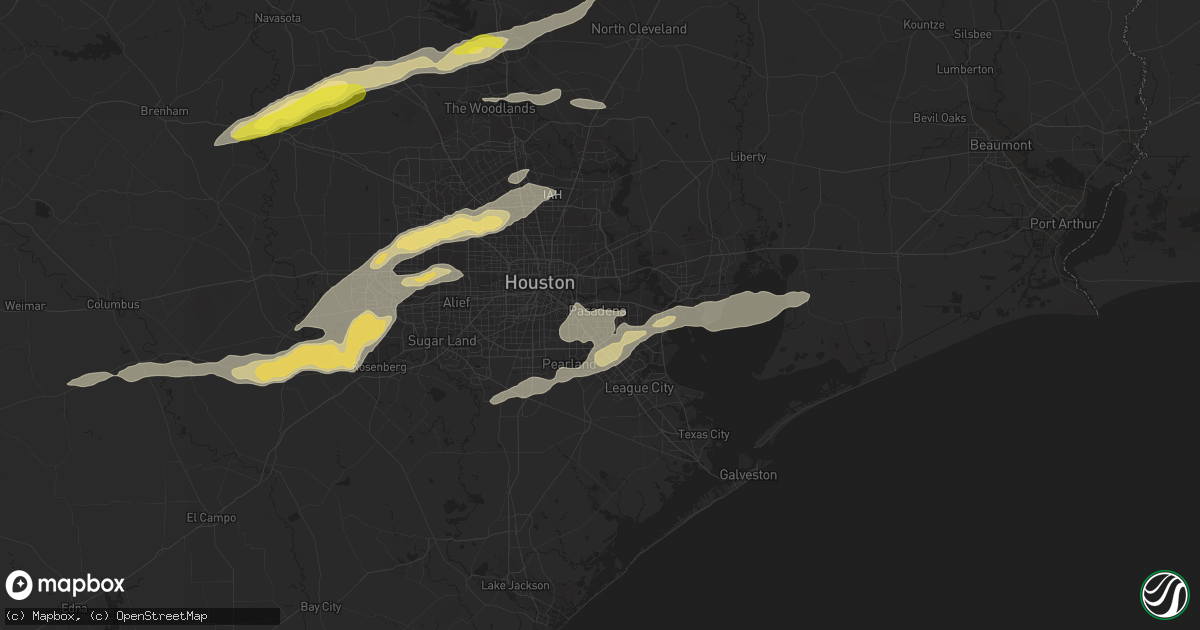 Hail map in Pasadena, TX on March 24, 2017