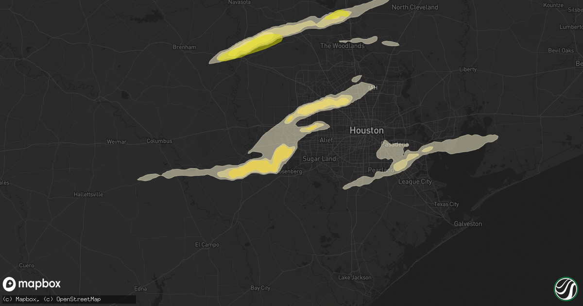 Hail map in Richmond, TX on March 24, 2017