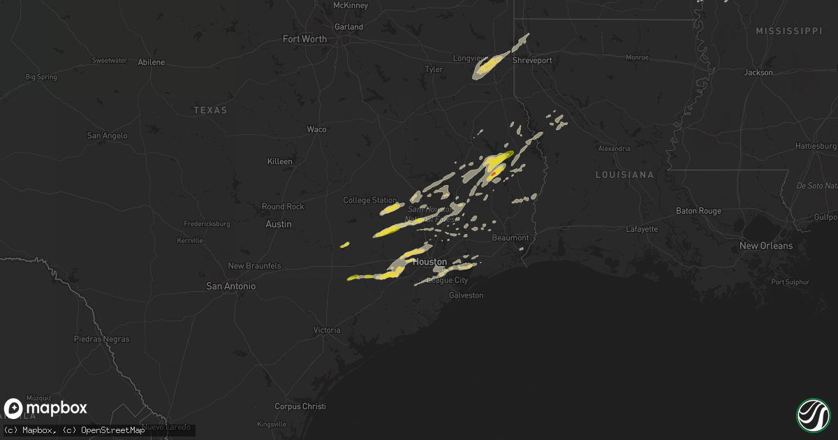 Hail map on March 24, 2017