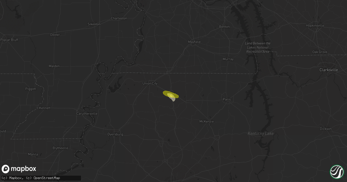 Hail map in Martin, TN on March 24, 2018