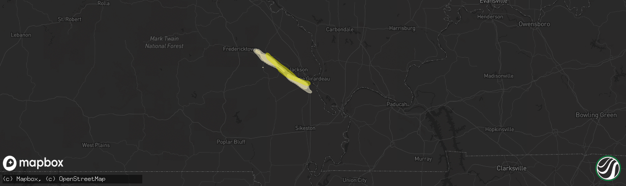 Hail map in Scott City, MO on March 24, 2018