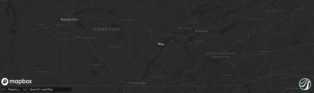 Hail map in Spring City, TN on March 24, 2018