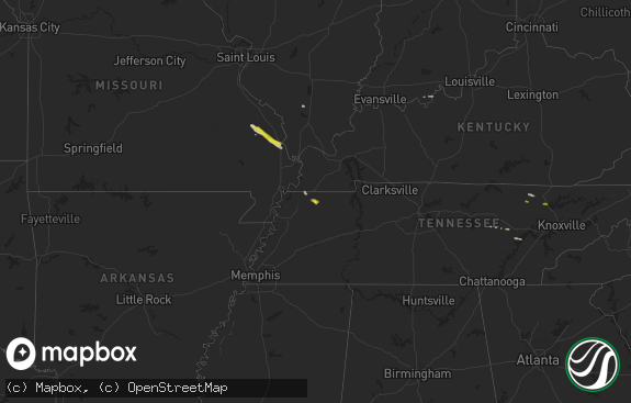 Hail map preview on 03-24-2018