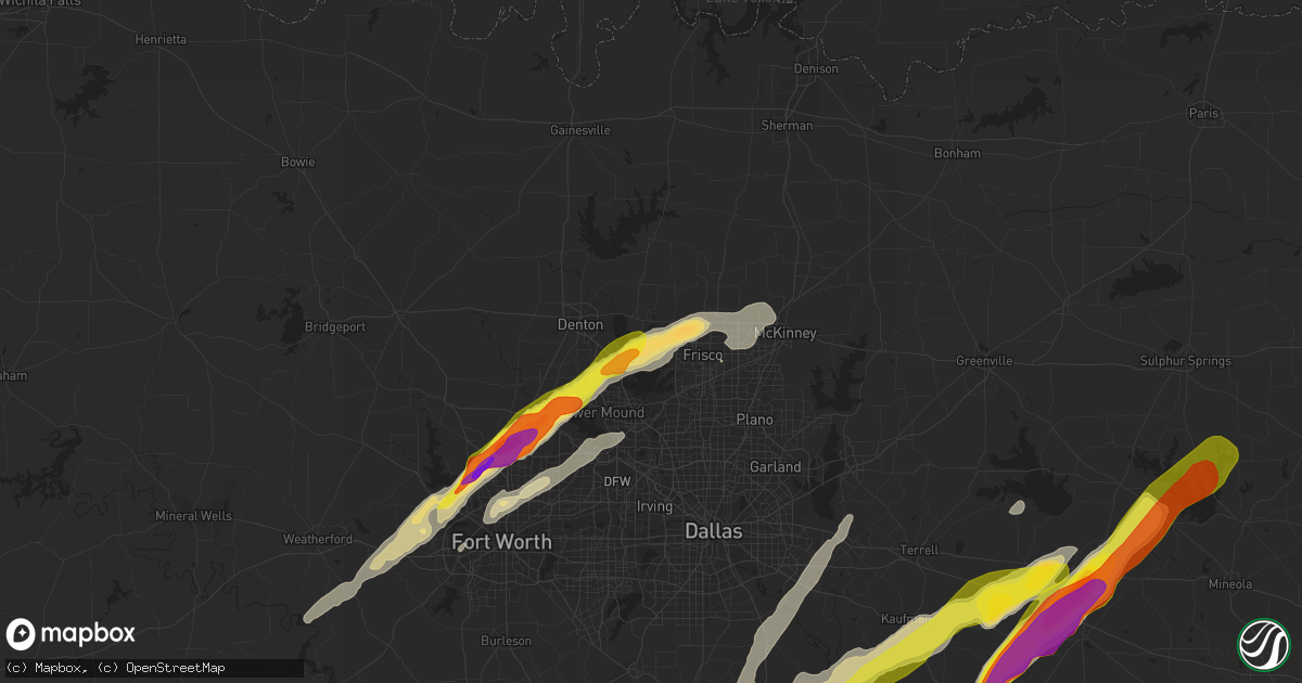 Hail map in Little Elm, TX on March 24, 2021