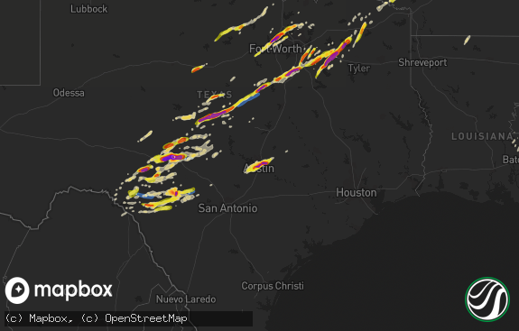 Hail map preview on 03-24-2021