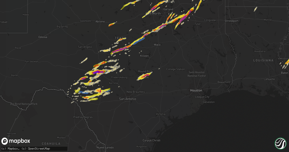 Hail map on March 24, 2021