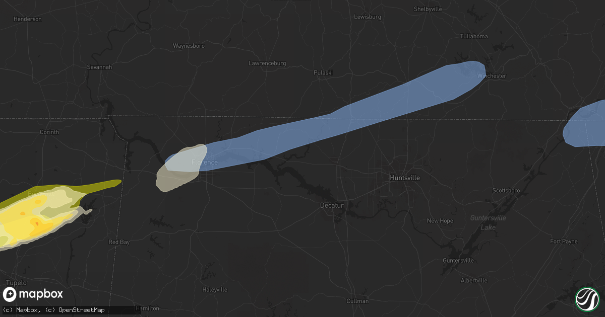 Hail map in Cleveland, MS on March 24, 2023
