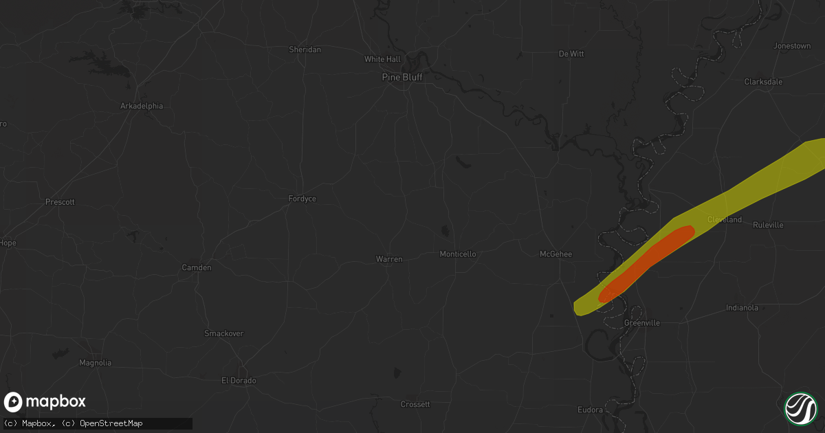 Hail map in Yantis, TX on March 24, 2023